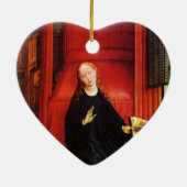 Ornement En Céramique ANGÉNIE ANGÉL Archange Gabriel, Vierge, Coeur (Dos)