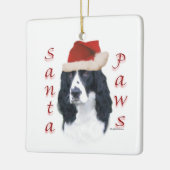 Ornement En Céramique Anglais Springer Spaniel Père Noël Paws (Gauche)