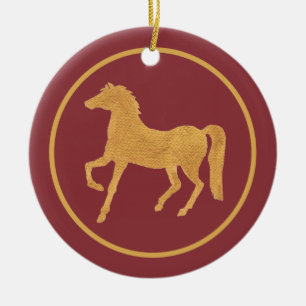 Ornement En Céramique Année chinoise élégante de l'ornement de cheval