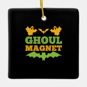 Ornement En Céramique Anniversaire de Halloween Ghoul Magnet