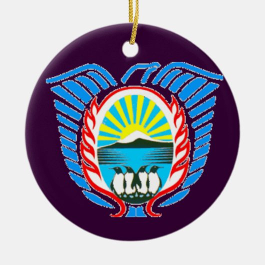 Ornement En Céramique Anniversaire de Noël Argentine (Devant)