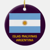 Ornement En Céramique Anniversaire de Noël Argentine (Dos)