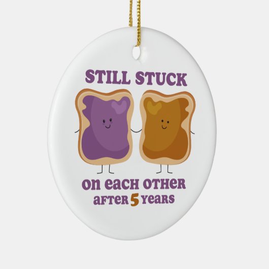 Ornement En Céramique Anniversaire de PBJ 5ème (Droite)