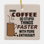 Ornement En Céramique Anniversaire drôle Café Noël (Devant)