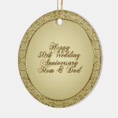 Ornement En Céramique Anniversaire du 50e Mariage (Gauche)