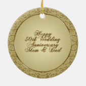 Ornement En Céramique Anniversaire du 50e Mariage (Dos)