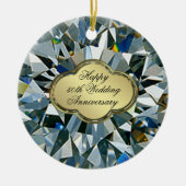 Ornement En Céramique Anniversaire du Mariage d'or (Devant)