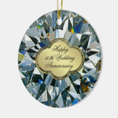 Ornement En Céramique Anniversaire du Mariage d'or (Gauche)