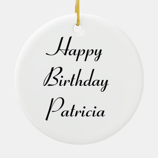 Ornement En Céramique Anniversaire personnalisé de Red Zinnia (Dos)