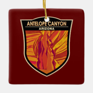 Ornement En Céramique Antelope Canyon Arizona Travel Art Vintage