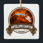 Ornement En Céramique Antelope Canyon Arizona Travel Badge<br><div class="desc">Antelope Canyon design photoréaliste. Le Navajo Upper Antelope Canyon est un canyon à fente dans le sud-ouest américain.</div>
