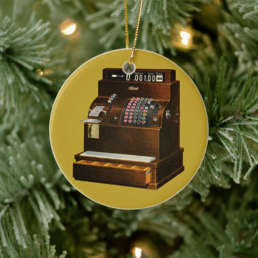 Ornement En Céramique Antique caisse enregistreuse, commerce de détail V (Arbre)