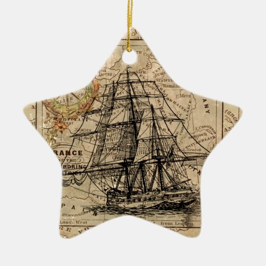 Ornement En Céramique Antique Old General France (Devant)