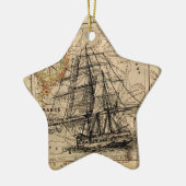 Ornement En Céramique Antique Old General France (Gauche)