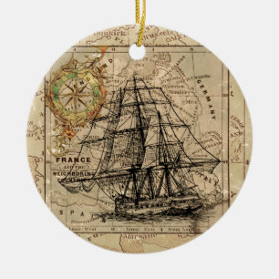 Ornement En Céramique Antique Old General France