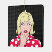 Ornement En Céramique Anxiété Stress pop art (Gauche)
