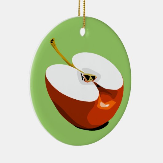 Ornement En Céramique Apple découpent l'ornement en tranches (Droite)