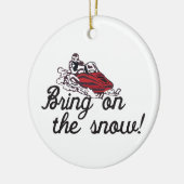 Ornement En Céramique Apportez sur la neige (Gauche)