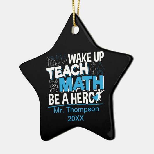 Ornement En Céramique Appréciation de l'enseignant en mathématiques - En (Gauche)