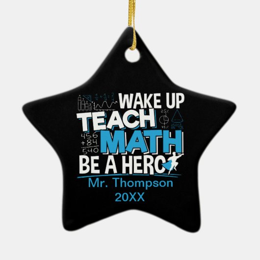 Ornement En Céramique Appréciation de l'enseignant en mathématiques - En (Dos)