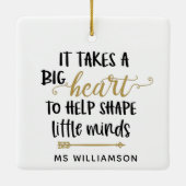 Ornement En Céramique Appréciation de l'enseignant Noël personnalisé (Dos)