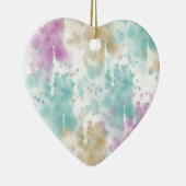 Ornement En Céramique Aquarelle bleu rose or Abstrait (Droite)