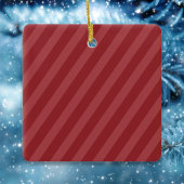 Ornement En Céramique Aquarelle de Noël Holly Berries Vert Simple