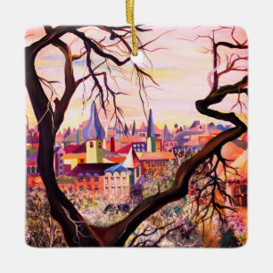 Ornement En Céramique Aquarelle France colonie ancienne Luxembourg