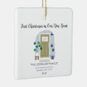 Ornement En Céramique Aquarelle Premier Noël dans notre nouvelle maison (Droite)
