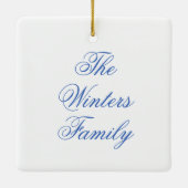 Ornement En Céramique Aquarelle Reindeder Monogram Crest Noël (Dos)