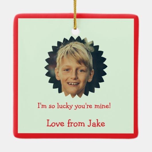 Ornement En Céramique Aquarelle vacances PERSONNALISER grands-parents me (Dos)