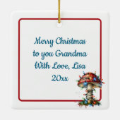 Ornement En Céramique Aquarelle Whimsical Enchanted (Dos)