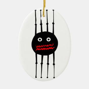 Ornement En Céramique Araignée de graphique de cool d'amusement