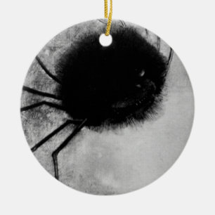 Ornement En Céramique Araignée souriante par Odilon Redon, Halloween Vin