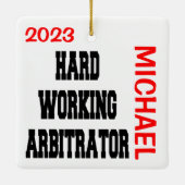 Ornement En Céramique Arbitre de travail difficile (Dos)