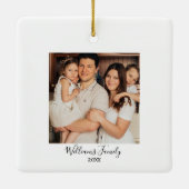 Ornement En Céramique Arbre d'avion de Noël et photo Aviation simple (Dos)