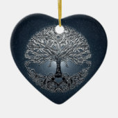 Ornement En Céramique Arbre de bleu de nova de la vie (Devant)