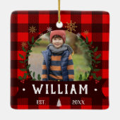 Ornement En Céramique Arbre de Noël Agritourisme Pine Arbres style ferme (Dos)