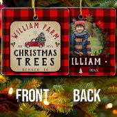 Ornement En Céramique Arbre de Noël Agritourisme Pine Arbres style ferme