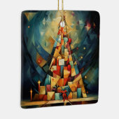 Ornement En Céramique Arbre de Noël Cubisme (Droite)