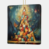 Ornement En Céramique Arbre de Noël Cubisme (Gauche)