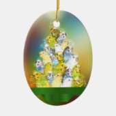 Ornement En Céramique Arbre de Noël de perruche (Devant)