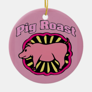 Ornement En Céramique Arbre de Noël de rôti de porc