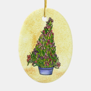 Ornement En Céramique Arbre de Noël Iris
