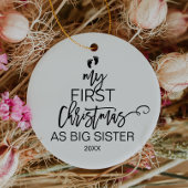 Ornement En Céramique Arbre de Noël Mon premier Noël, grande soeur