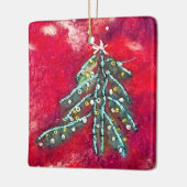 Ornement En Céramique Arbre de Noël neigeux (Gauche)