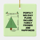 Ornement En Céramique Arbre de Noël parfait (Dos)