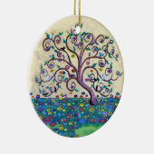 Ornement En Céramique Arbre de vie avec oiseaux (Droite)