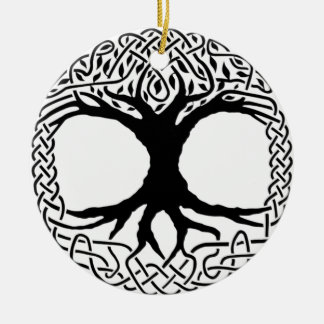 Ornement En Céramique Arbre de vie Yggdrasil Norse wicca mythologie