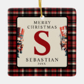 Ornement En Céramique Arbre photo Monogram Christmas Nutcracker (Devant)